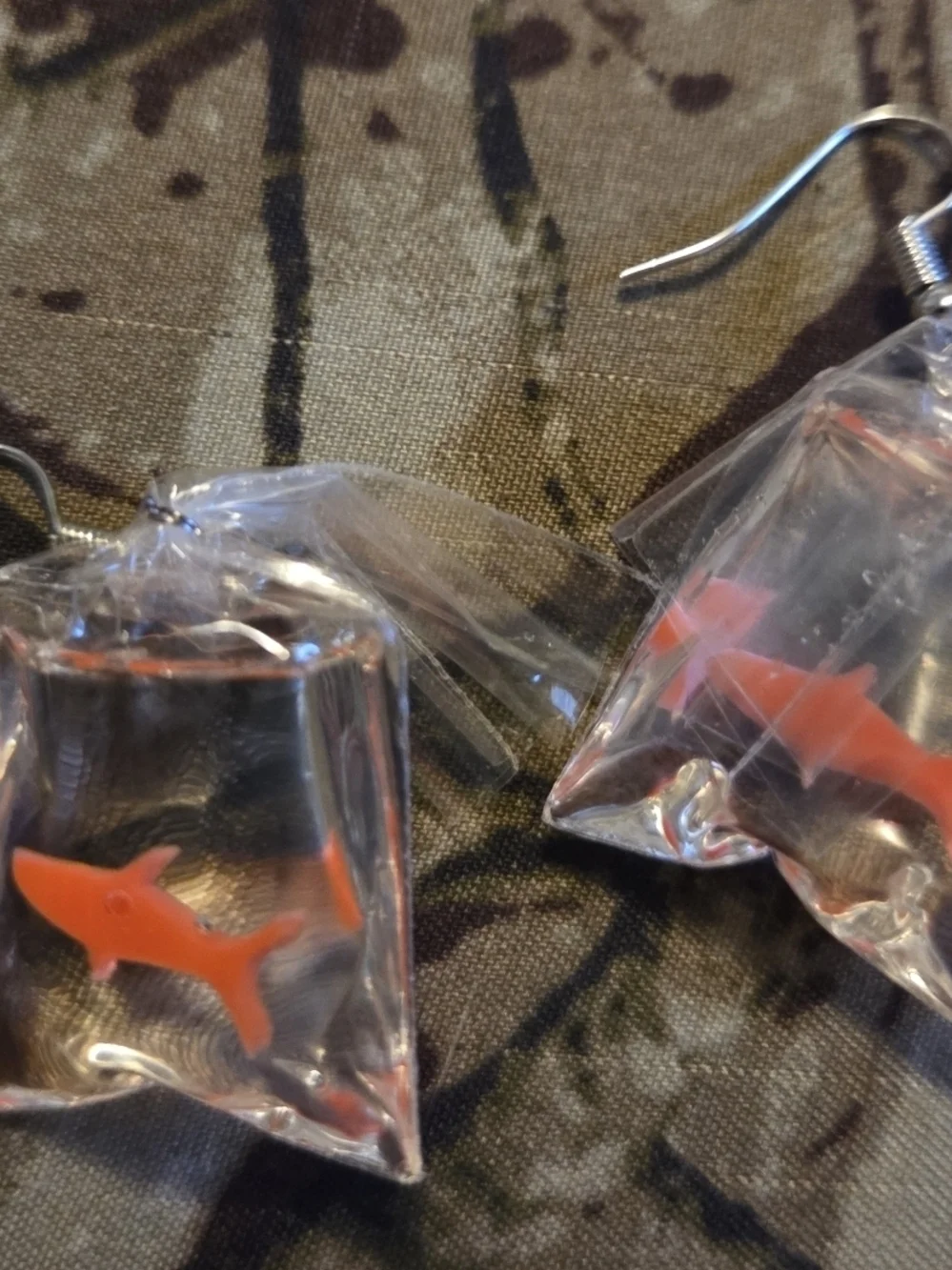 🌸4 For $20🌸Orange Fish Bag Earrings - Cute Pet Fish Design
